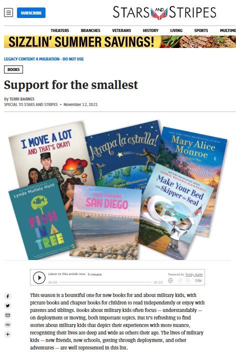 Stars and Stripes article, Support for the smallest