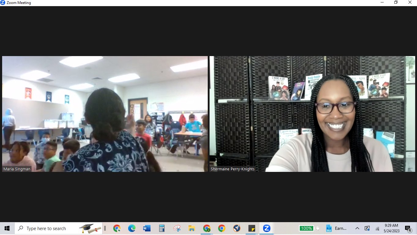 Virtual visit with Maria Singman's class