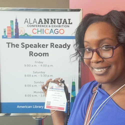 Shermaine Perry-Knights at the ALA Annual Conference, Chicago