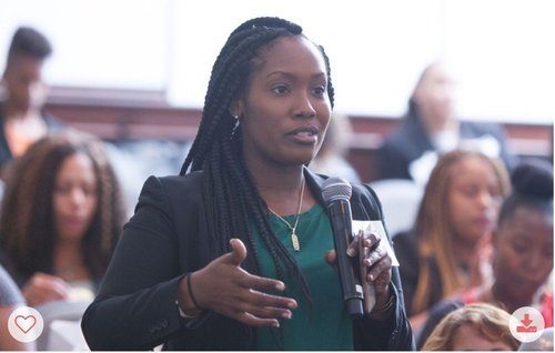 Shermaine Perry-Knights speaking at an event